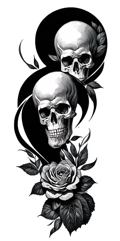 Blackout tattoo depicting
