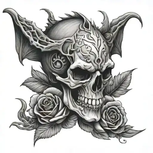 skull dragon rose growing