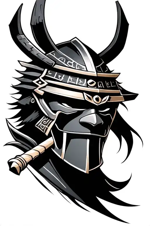 anime samurai mask - Variation 2