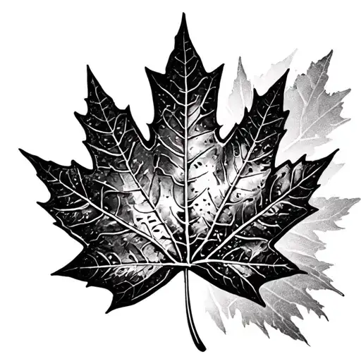 canada maple leaf on the neck