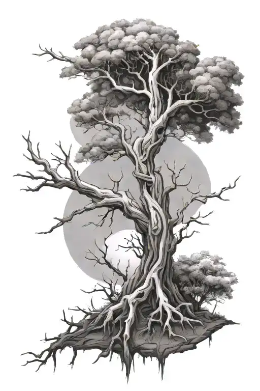 dry tree with a kind of mystical vibe - Variation 2
