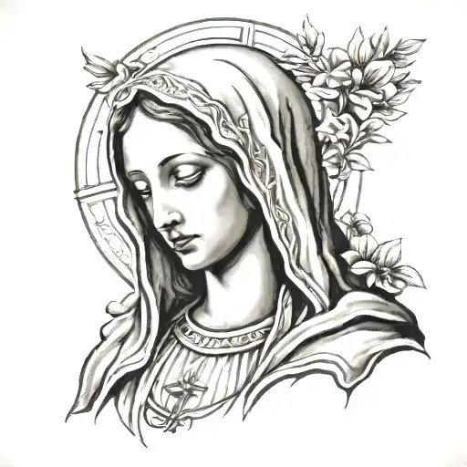 crying virgin mary - Variation 2