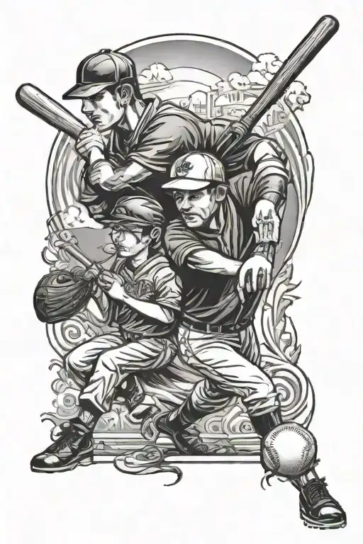 father and son baseball