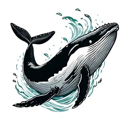 whale swimming - Variation 3