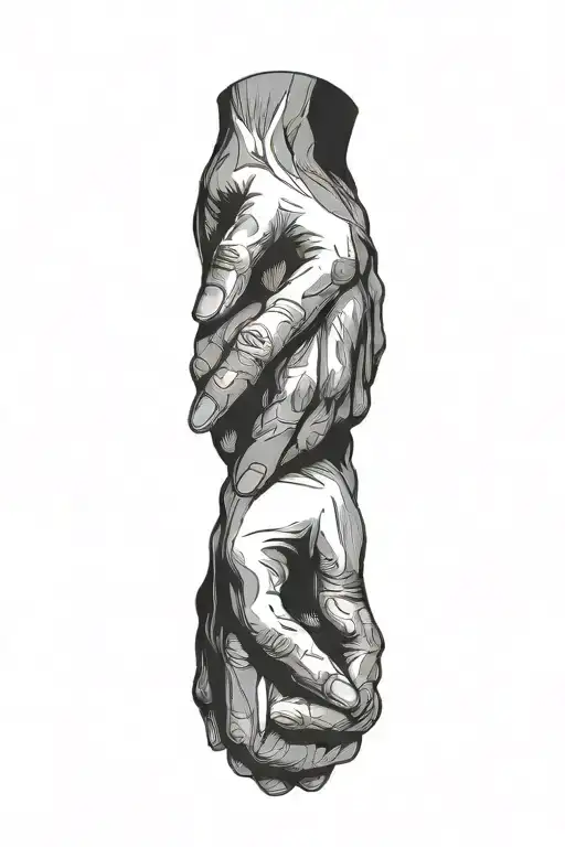 hands hugging - Variation 2