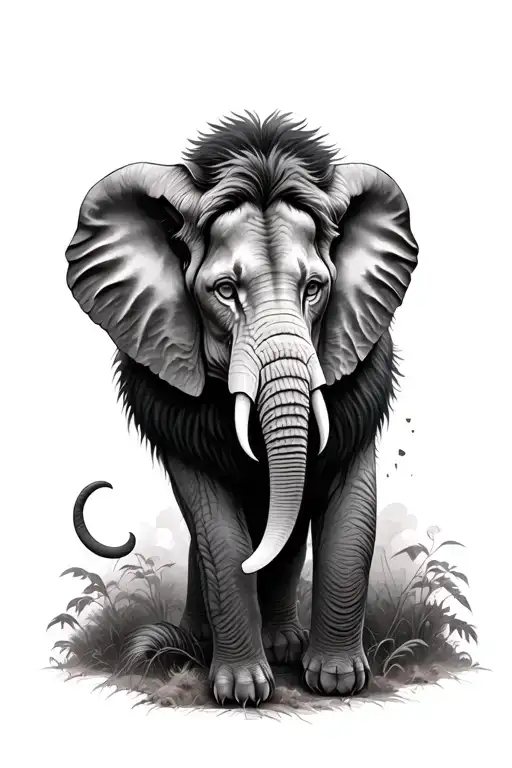 Elephant And Lion