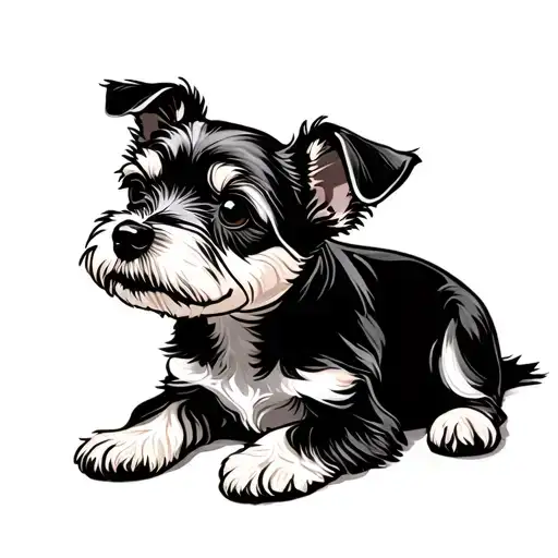 cute dog sitting - Variation 2