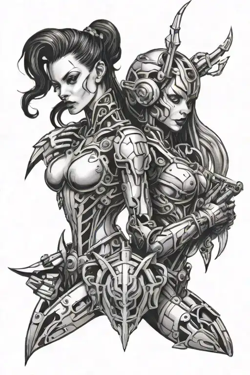 goth cyborg gemini - Variation 1
