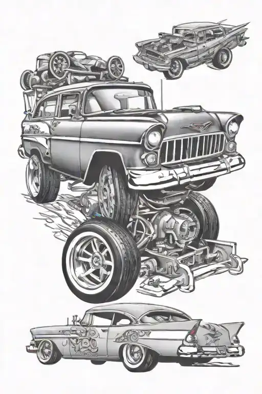 55 Chevy gasser