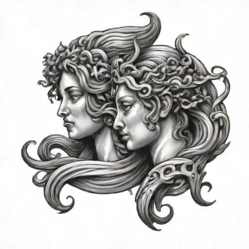 zodiac virgo and medusa greek mythology - Variation 4