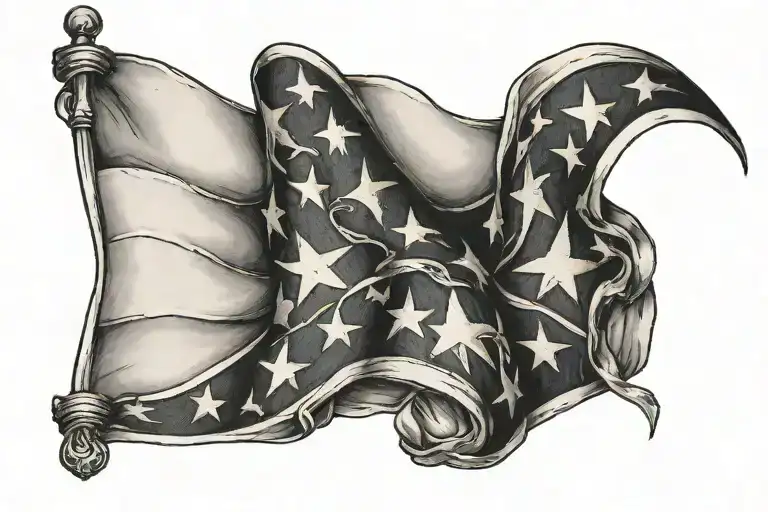 rebel flag intertwined - Variation 1