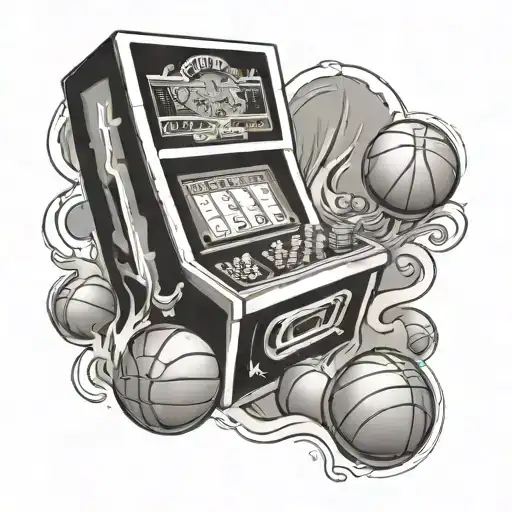 basketball and casino slot machine - Variation 2