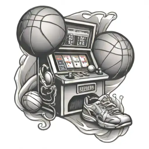 basketball and casino slot machine - Variation 3