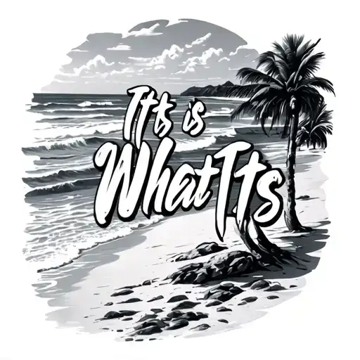"It is what it is" beach scene