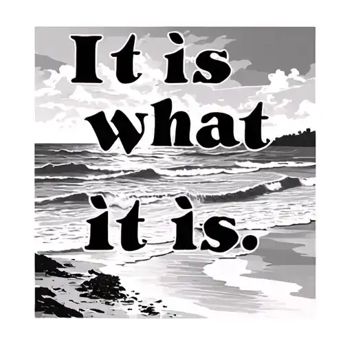 "It is what it is" beach scene - Variation 2