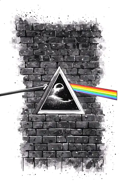 pink floyd prism dark side of the moon the brick wall 
