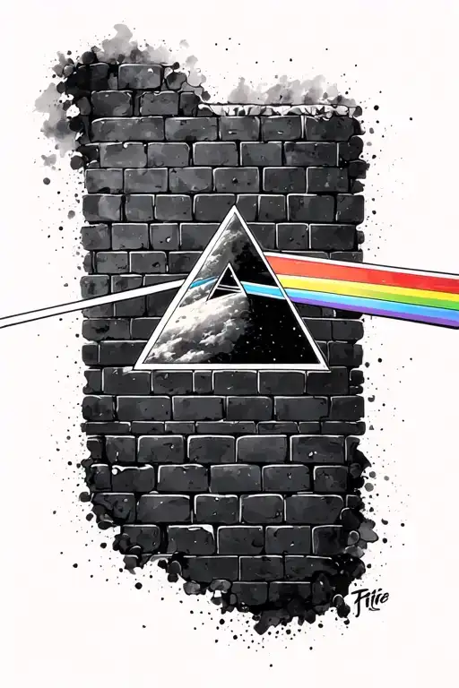 pink floyd prism dark side of the moon the brick wall - Variation 2