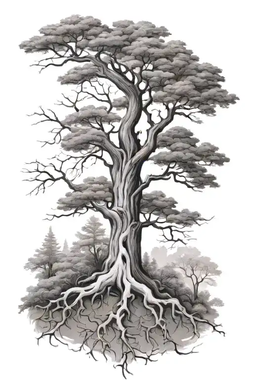 tree tattoo - Variation 2