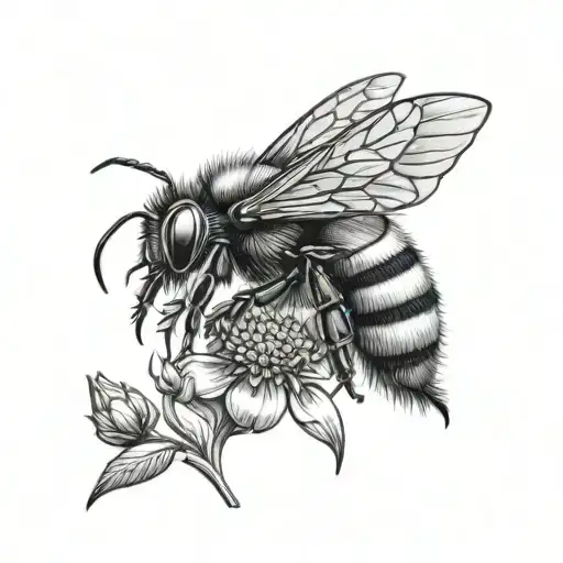 bumblebee with flowers - Variation 1