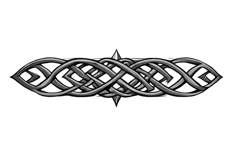 celtic knotwork with point in middle - Variation 2