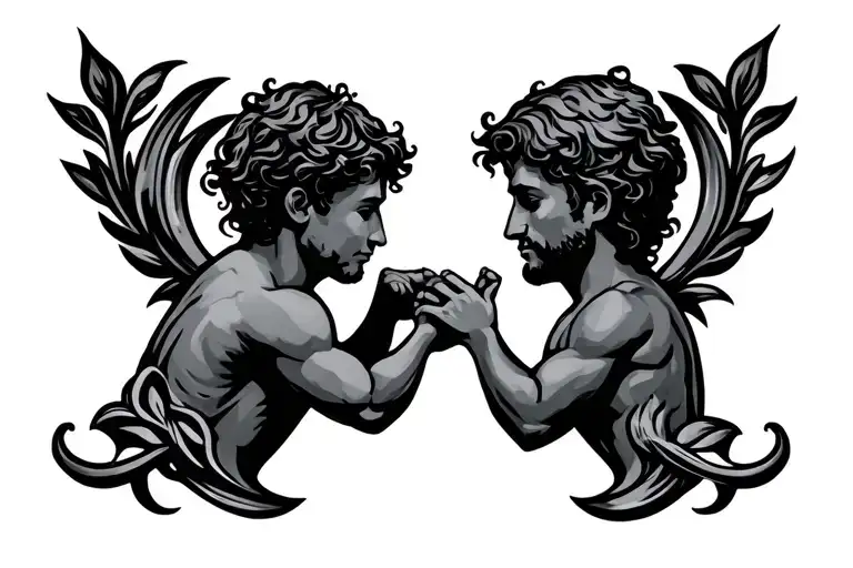 symbol representing love father and son tattoo - Variation 2