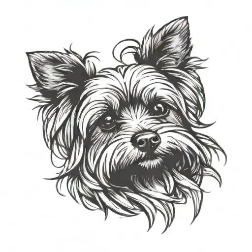 yorkie dog face - Variation 1