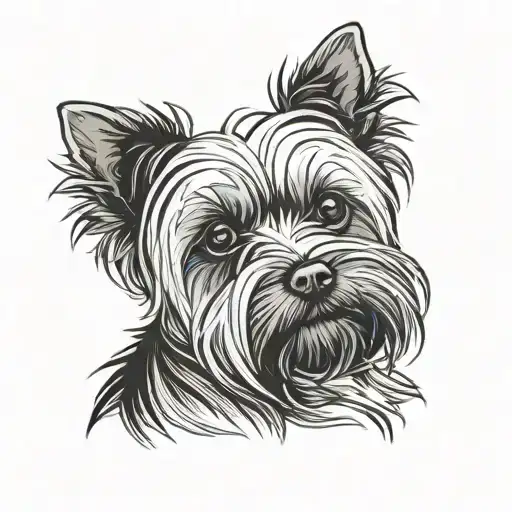 yorkie dog face - Variation 2