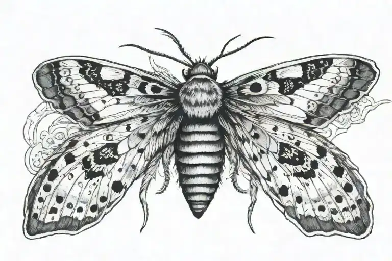 resting moth - Variation 2
