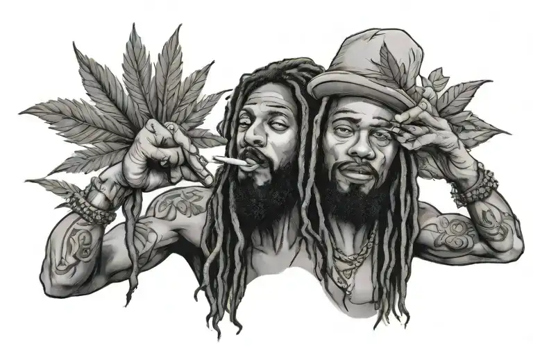 Reggae, man, smoking weed