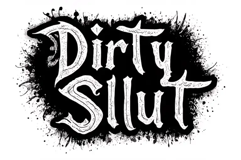 "Dirty Slut" writing poetry - Variation 1