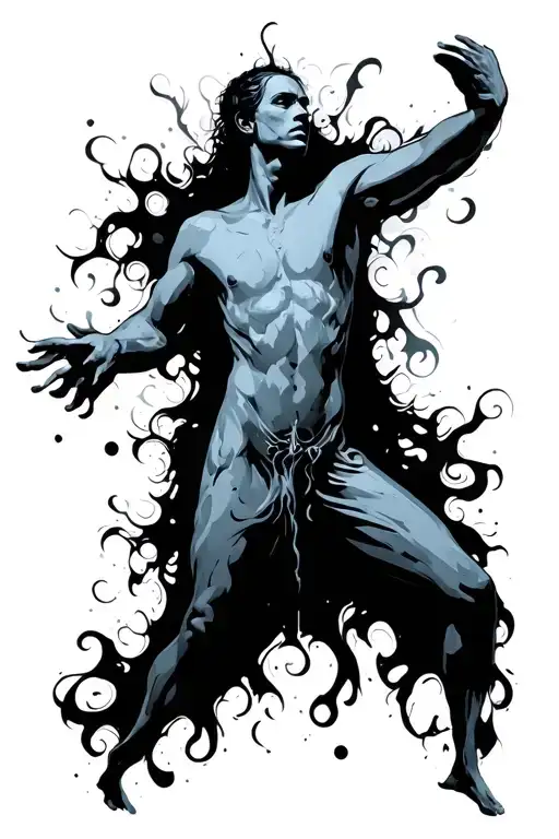 mistic human figure standing - Variation 2