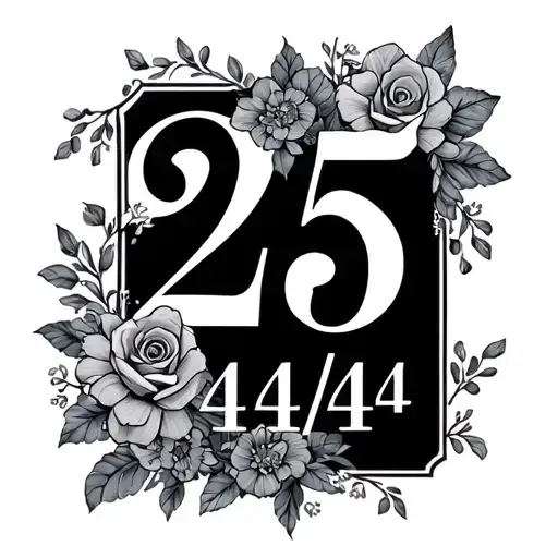 "25/4/14" date of wedding tattoo - Variation 2