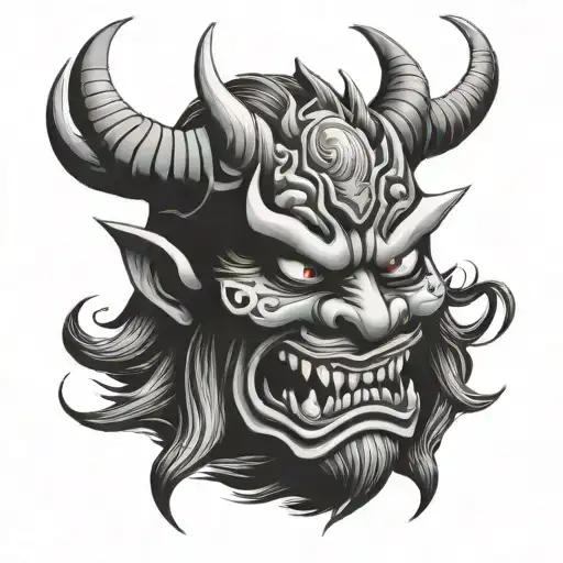 masque japanese oni demon mask - Variation 2