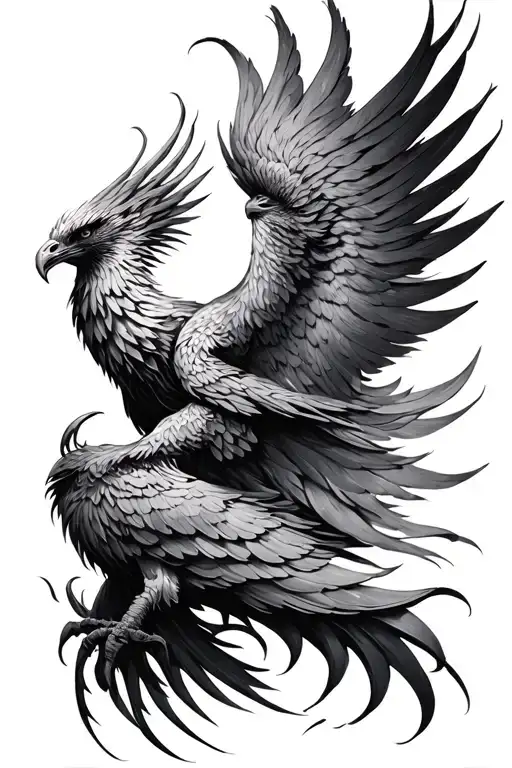 Phoenix emerging realistic - Variation 2