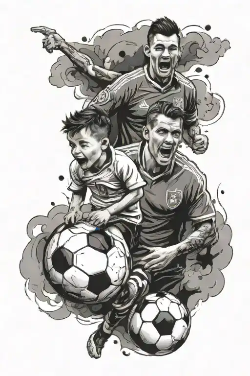 Soccer son to father son tattoo