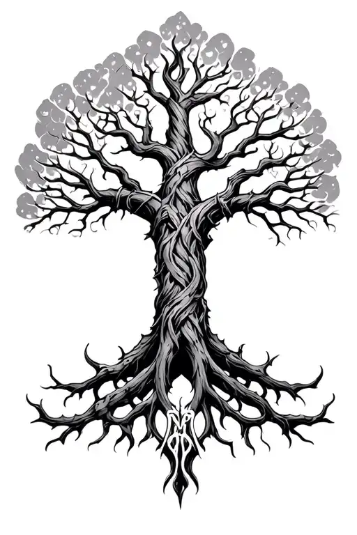 Viking tree of life intertwined - Variation 2