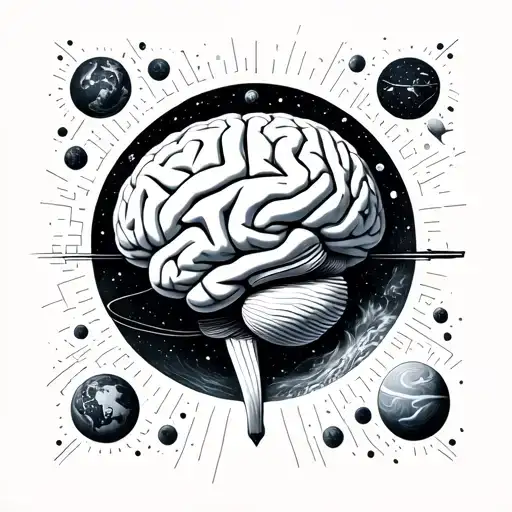 brain and universe inside