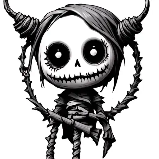 cute voodoo doll good evil - Variation 2