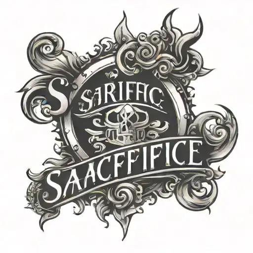 Sacrifice lettering - Variation 2