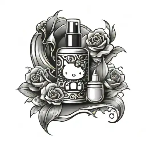 hello kitty and nail polish bottle - Variation 2