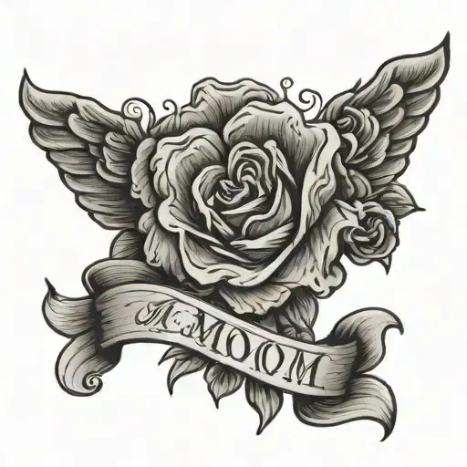 memorial tattoo for mom written - Variation 2