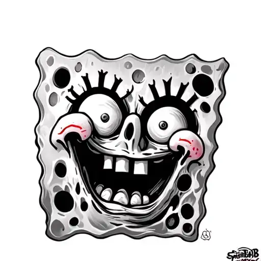 SpongeBob zombie face