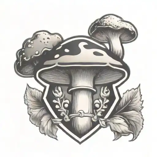 mushroom coat if arms shield - Variation 2