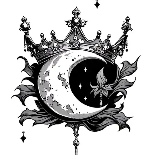 crown and moon - Variation 2