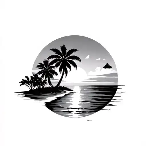 beach sunset - Variation 2