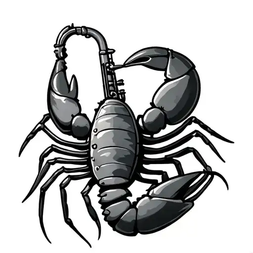 crawfish with saxophone - Variation 2