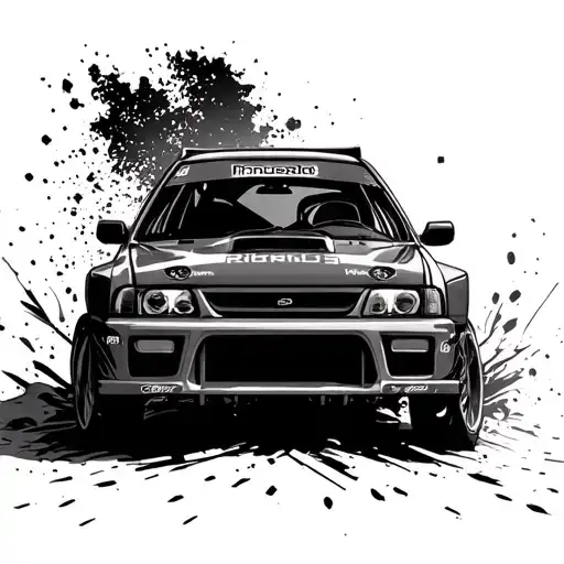 impreza gc8 555 rally car off road side view - Variation 1