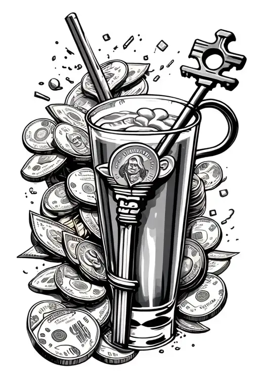 key, money and drinks - Variation 2