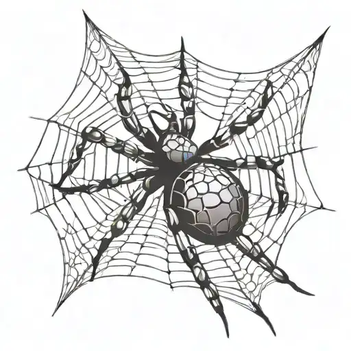 2d spider on a minimalist web