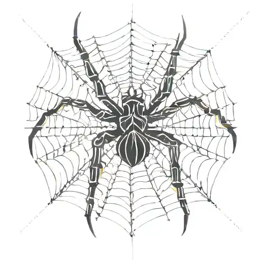 2d spider on a minimalist web - Variation 2